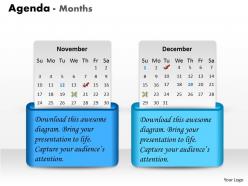 Two staged monthly agenda diagram 0214