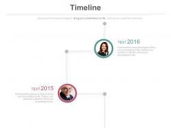 Two Staged Sequential Timeline Diagram Powerpoint Slides