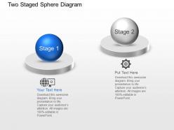 Two staged sphere diagram powerpoint template slide