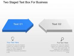 Two staged text box for business powerpoint template slide
