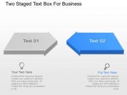 Two staged text box for business powerpoint template slide