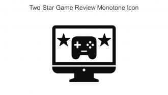 Two Star Game Review Monotone Icon In Powerpoint Pptx Png And Editable Eps Format