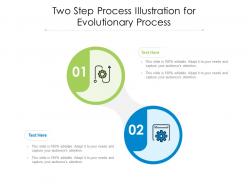 Two step process illustration for evolutionary process infographic template