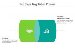 Two steps negotiation process ppt powerpoint presentation ideas guide cpb