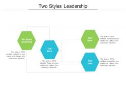 Two styles leadership ppt powerpoint presentation gallery influencers cpb