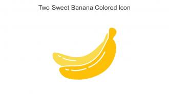 Two Sweet Banana Colored Icon In Powerpoint Pptx Png And Editable Eps Format