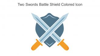 Two Swords Battle Shield Colored Icon In Powerpoint Pptx Png And Editable Eps Format