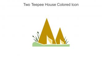 Two Teepee House Colored Icon In Powerpoint Pptx Png And Editable Eps Format