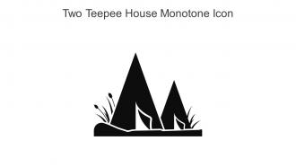 Two Teepee House Monotone Icon In Powerpoint Pptx Png And Editable Eps Format