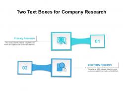 Two text boxes for company research