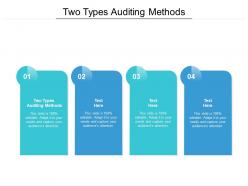 Two types auditing methods ppt powerpoint presentation styles display cpb