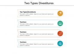 Two types divestitures ppt powerpoint presentation infographic template layout ideas cpb
