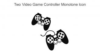 Two Video Game Controller Monotone Icon In Powerpoint Pptx Png And Editable Eps Format