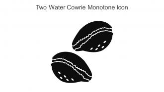 Two Water Cowrie Monotone Icon In Powerpoint Pptx Png And Editable Eps Format