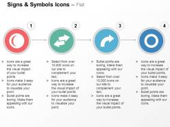 Two way arrows unidirectional arrows circle ppt icons graphics