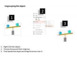 Two way balance diagram flat powerpoint design