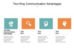 Two way communication advantages ppt powerpoint presentation infographics gallery cpb