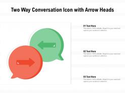 Two way conversation icon with arrow heads