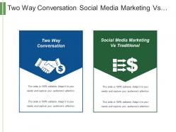 Two way conversation social media marketing vs traditional