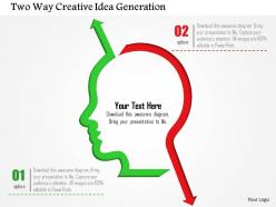 Two way creative idea generation powerpoint template