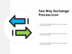 Two way exchange process icon