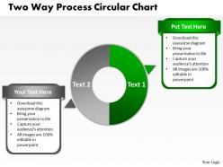 Two way process circular chart powerpoint templates graphics slides 0712