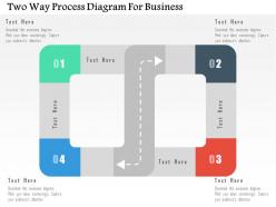 Two way process diagram for business flat powerpoint design