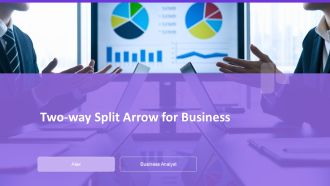 Two Way Split Arrow For Business PPT Summary AT