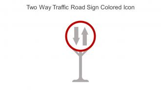 Two Way Traffic Road Sign Colored Icon In Powerpoint Pptx Png And Editable Eps Format
