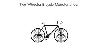 Two Wheeler Bicycle Monotone Icon In Powerpoint Pptx Png And Editable Eps Format