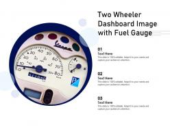 Two wheeler dashboard image with fuel gauge