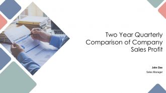 Two Year Quarterly Comparison Of Company Sales Profit PPT Demonstration AT