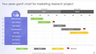 Two Years Gantt Chart For Marketing Research Project