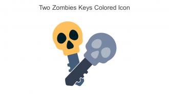 Two Zombies Keys Colored Icon In Powerpoint Pptx Png And Editable Eps Format