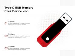 Type c usb memory stick device icon