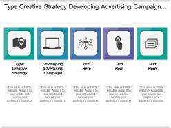 Type creative strategy developing advertising campaign content marketing