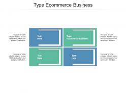 Type ecommerce business ppt powerpoint presentation professional visuals cpb