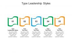 Type leadership styles ppt powerpoint presentation outline graphics template cpb