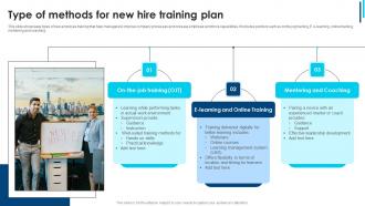 Type Of Methods For New Hire Training Plan