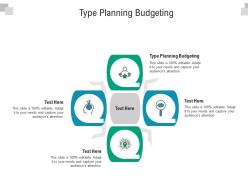 Type planning budgeting ppt powerpoint presentation outline templates cpb