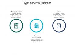 Type services business ppt powerpoint presentation outline designs cpb