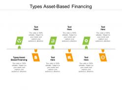 Types asset based financing ppt powerpoint presentation show elements cpb