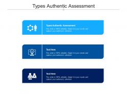 Types authentic assessment ppt powerpoint presentation pictures design templates cpb