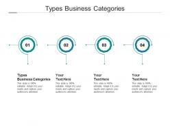 Types business categories ppt powerpoint presentation file icon cpb