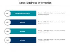 Types business information ppt powerpoint presentation outline file formats cpb