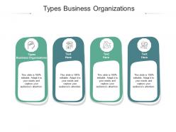 Types business organizations ppt powerpoint presentation gallery graphic images cpb