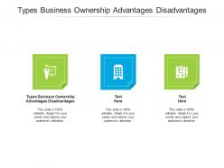 Types business ownership advantages disadvantages ppt powerpoint presentation ideas cpb
