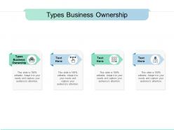 Types business ownership ppt powerpoint presentation ideas example file cpb