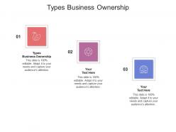 Types business ownership ppt powerpoint presentation infographic template gridlines cpb