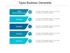 Types business ownership ppt powerpoint presentation pictures layout cpb